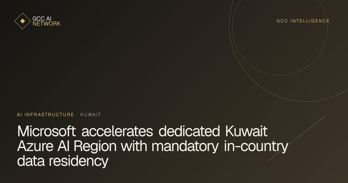 Editorial graphic illustrating Microsoft Azure sovereign cloud and AI region in Kuwait