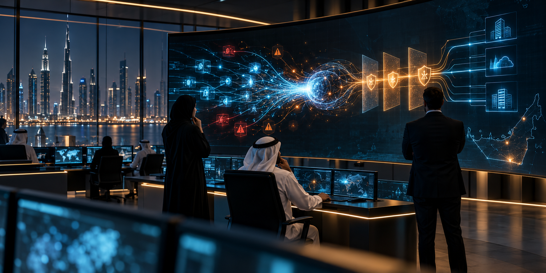 UAE enterprise security professionals assessing risks in an AI deployment